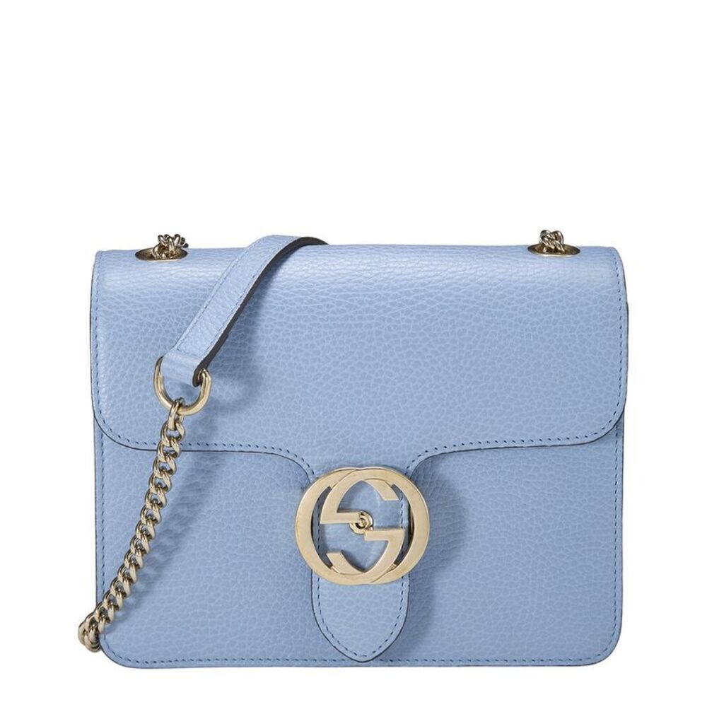 Gucci Blue Leather Interlocking Crossbody Small (Authentic Pre-Loved)
